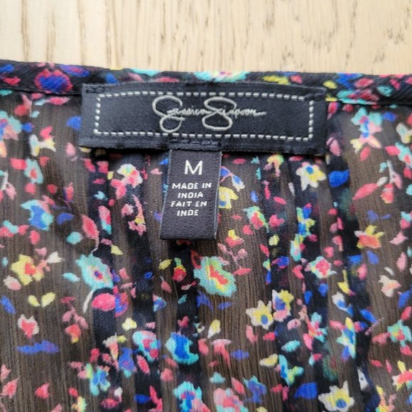 Jessica Simpson  Floral Blouse - Like New - Size Medium - Picture 1 of 10